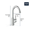 [31518000] Single-Handle Pull Down Dual Spray Bar Faucet 5.7 L/min (1.5 gpm) - GROHE StarLight Chrome