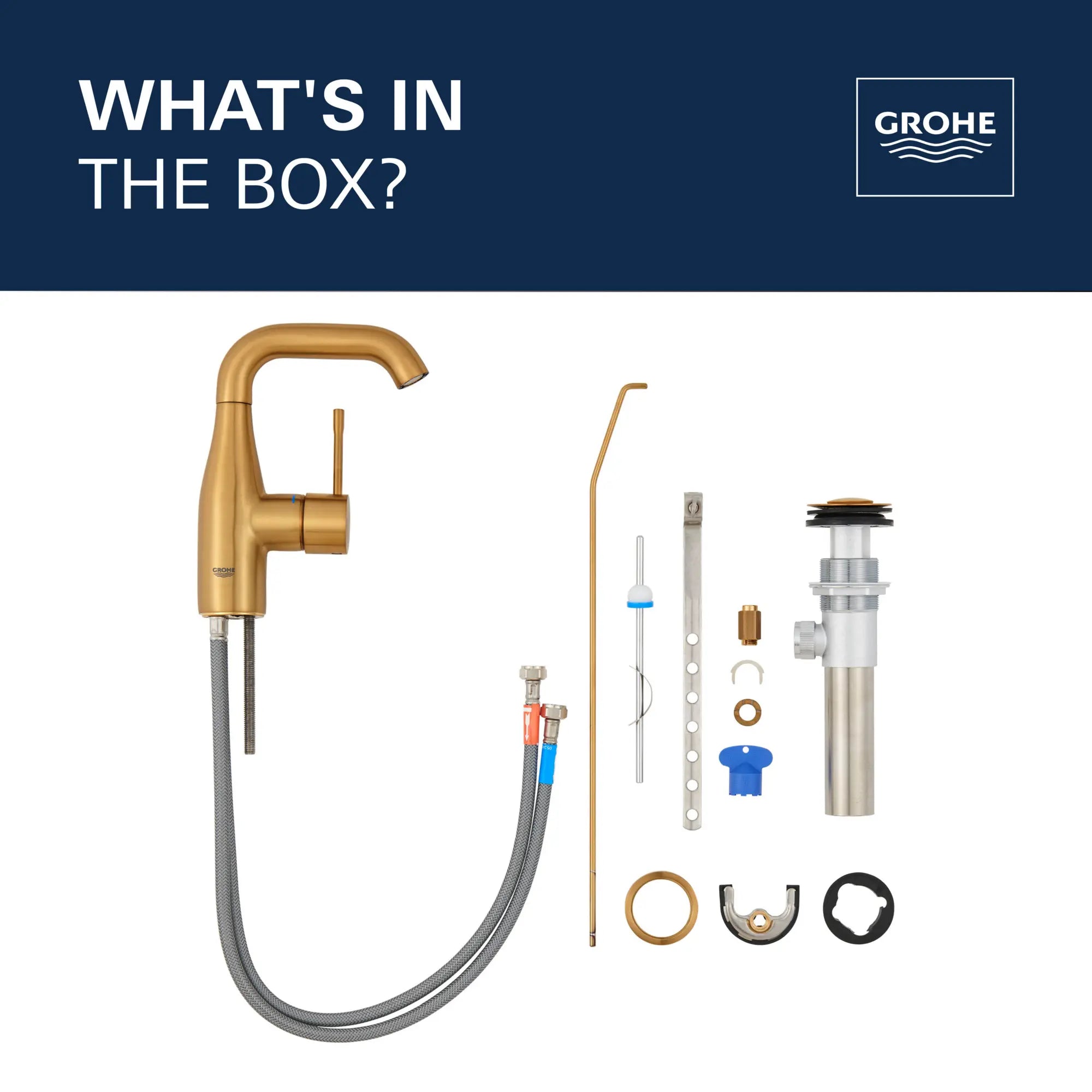 Single Hole Single-Handle M-Size Bathroom Faucet, 1.2 GPM (4.5 L/min) // GROHE STARLIGHT CHROME // 68618_2021_GROHE_Essence_WhatsintheBox_23485_A_Infographics_1_0_CDNwebp.webp