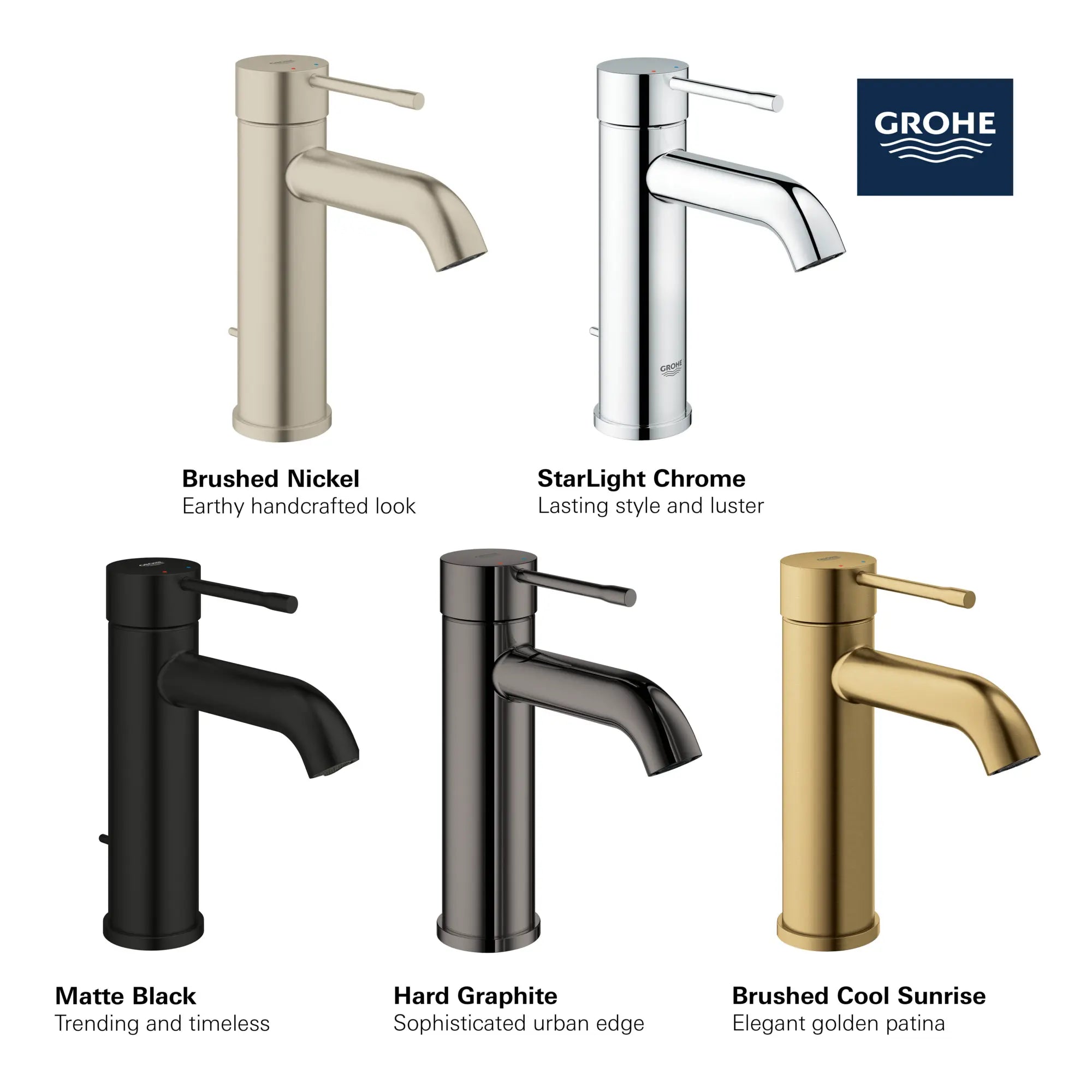 Single Hole Single-Handle S-Size Bathroom Faucet, 1.2 GPM (4.5 L/min) // GROHE STARLIGHT CHROME // 68631_GROHE_Essence_Bath_OHM_S-Size_23592_A_Info_3_0_CDNwebp.webp