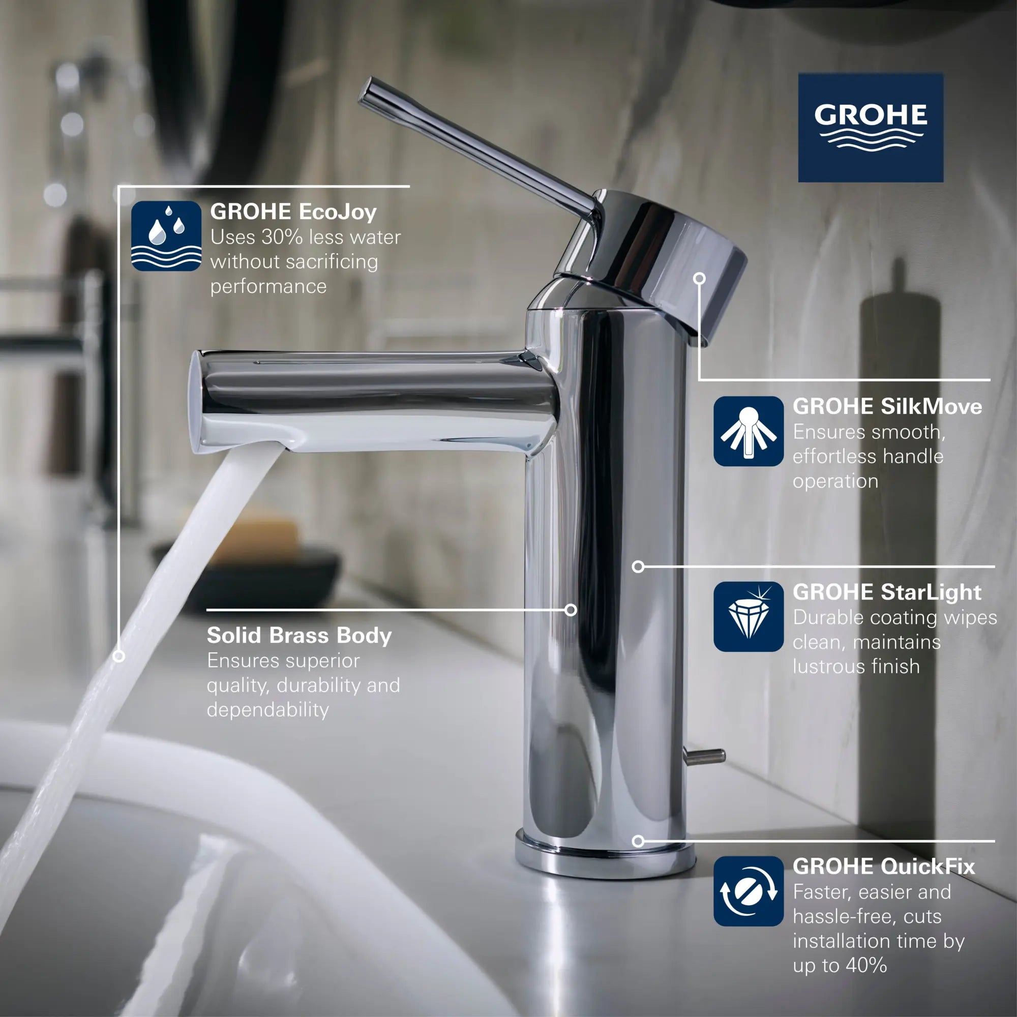 Single Hole Single-Handle S-Size Bathroom Faucet, 1.2 GPM (4.5 L/min) // GROHE STARLIGHT CHROME // 68632_GROHE_Essence_Bath_OHM_S-Size_32216_A_Info_1_0_CDNwebp.webp