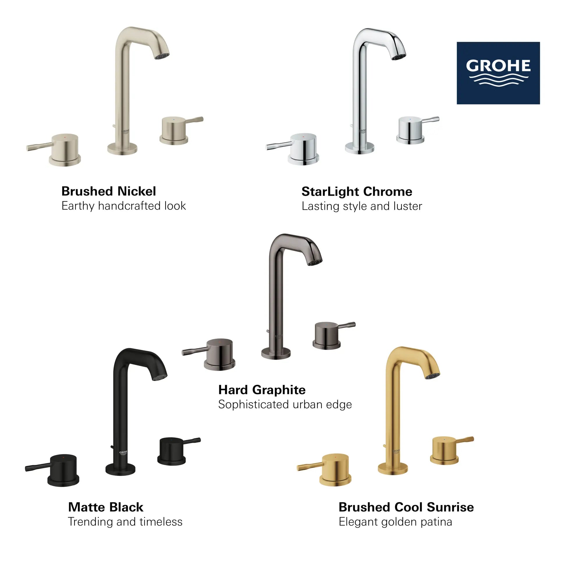 8-inch Widespread 2-Handle M-Size Bathroom Faucet, 1.2 GPM (4.5 L/min) // GROHE STARLIGHT CHROME // 68638_GROHE_Essence_Bath_Wideset_M-Size_20297_A_Info_3_0_CDNwebp.webp