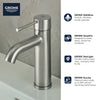 [2359200A] Single Hole Single-Handle S-Size Bathroom Faucet, 1.2 GPM (4.5 L/min) - GROHE StarLight Chrome