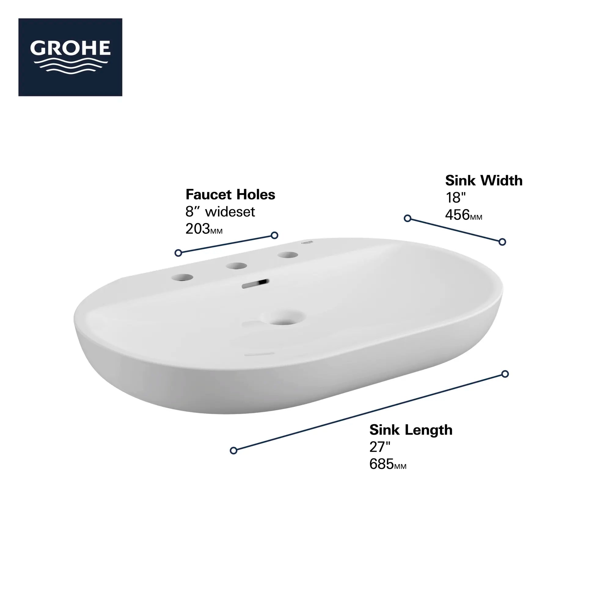 Wall Mount 27" Bathroom Sink, 3-hole // ALPINE WHITE // 68697_GROHE_Essence_Sink_Info_39668000_1_0_CDNwebp.webp