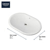 [39673000] Under Counter 24" Bathroom Sink - Alpine White
