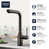 [30271000] Essence Single-Handle Pull-Out Kitchen Faucet Dual Spray 1.75 GPM (6.6 L/min) - GROHE StarLight Chrome