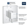 [19925000] Dual Function Pressure Balance Trim - GROHE StarLight Chrome