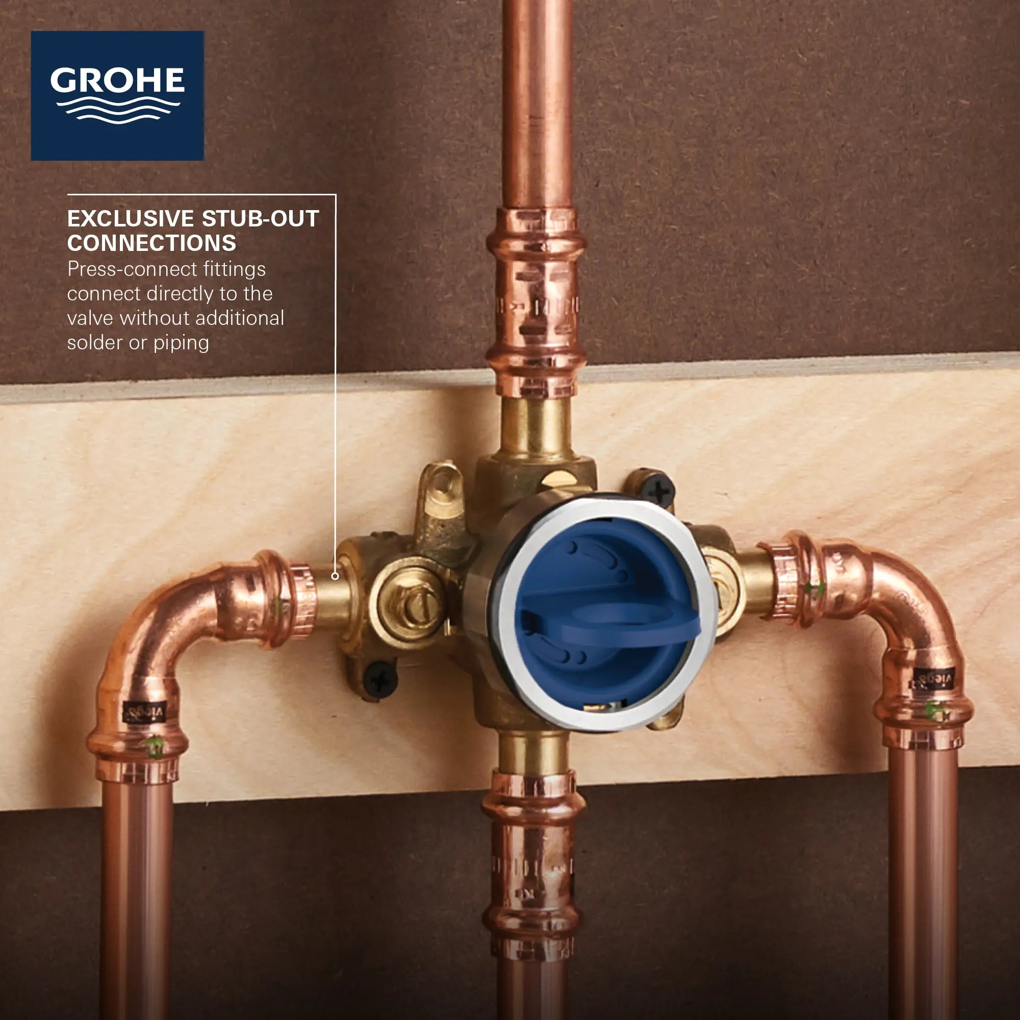 Pressure Balance Rough-In Valve 1/2" Stub-out Inlets/Outlets // NO FINISH // 68887_GROHE_GrohSafe_3.0_35113000_Infographic_0_CDNwebp.webp