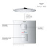 [24157000] Single Function 2-Handle Thermostatic Valve Trim - GROHE StarLight Chrome