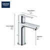 [2382400A] Single Hole Single-Handle XS-Size Bathroom Faucet, 1.2 GPM (4.5 L/min) - GROHE StarLight Chrome