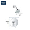 [23826001] Pressure Balance Valve Shower Combo - GROHE StarLight Chrome