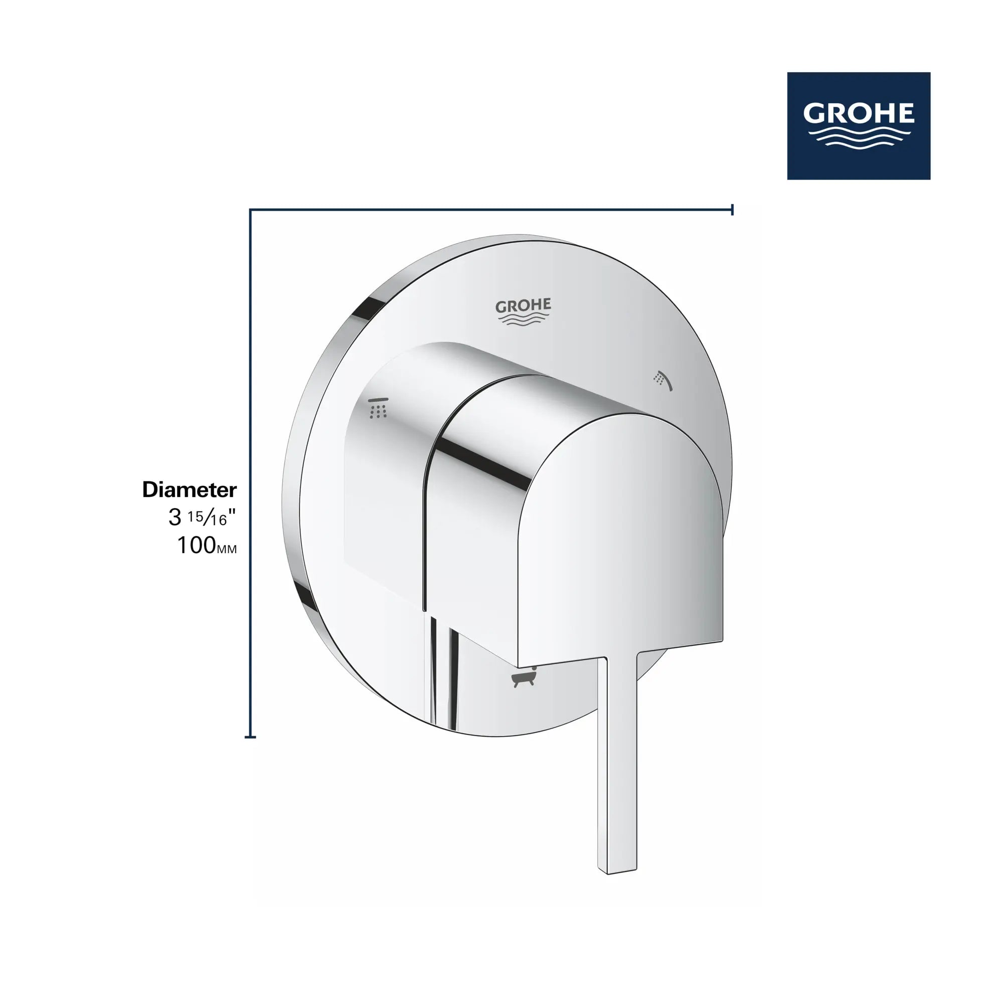 3-Way Diverter Trim // GROHE STARLIGHT CHROME // 69023_GROHE_Plus_Trims_29222_3_Infographics_2_0_CDNwebp.webp