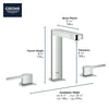 [20302003] 8-inch Widespread 2-Handle L-Size Bathroom Faucet, 1.2 GPM (4.5 L/min) - GROHE StarLight Chrome