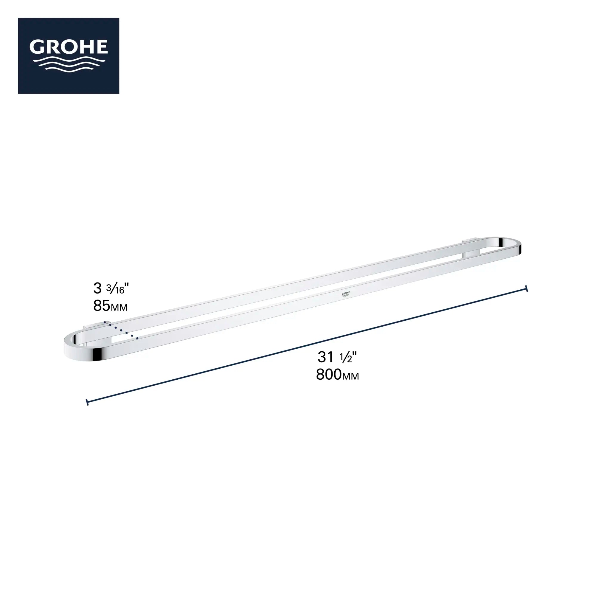 32" Towel Bar // GROHE STARLIGHT CHROME // 69082_GROHE_Selection_Acessories_32in_Towel_Bar_41058_Info_1_0_CDNwebp.webp