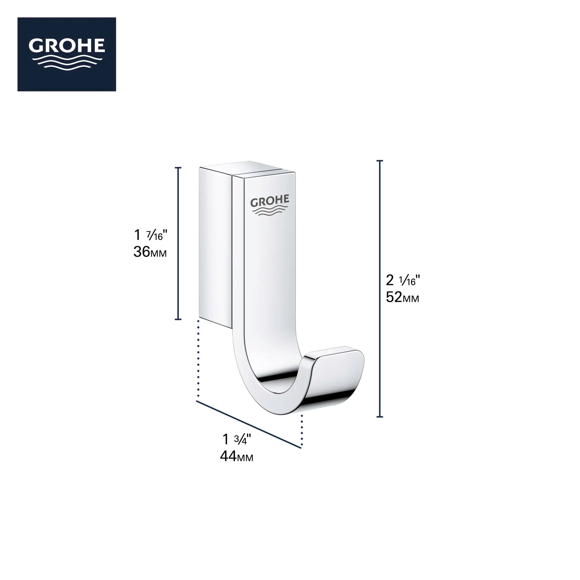 Robe Hook // GROHE STARLIGHT CHROME // 69083_GROHE_Selection_Acessories_Robe_Hook_41039_Info_1_0_CDNwebp.webp