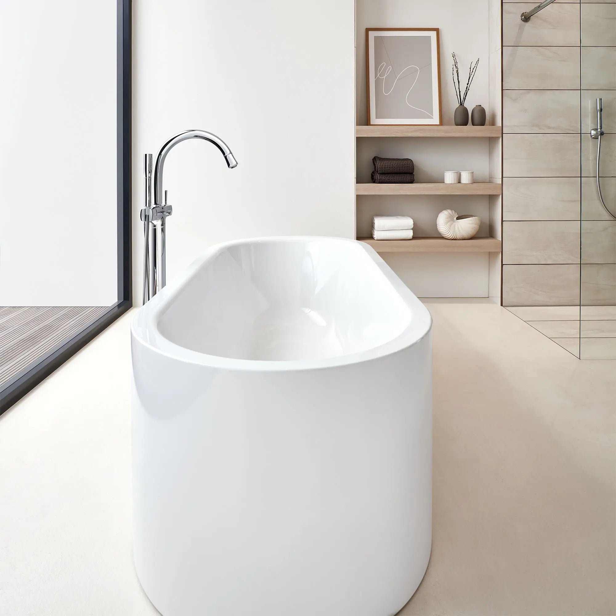 Single-Handle Freestanding Tub Faucet with 2.0 GPM Hand Shower // GROHE STARLIGHT CHROME // 70104_B-23318000_CDNwebp.webp