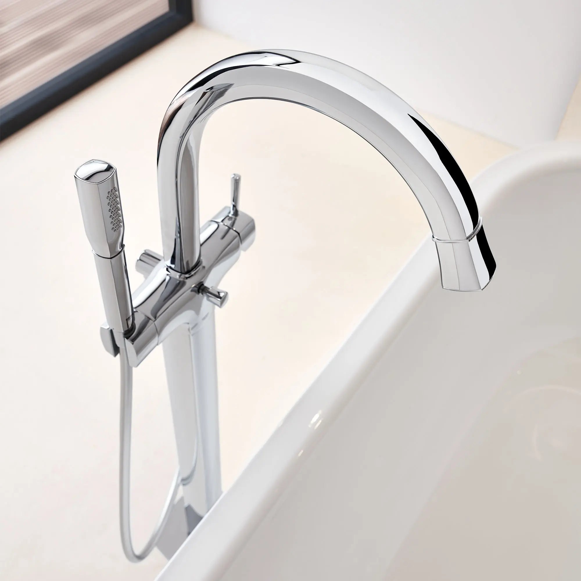 Single-Handle Freestanding Tub Faucet with 2.0 GPM Hand Shower // GROHE STARLIGHT CHROME // 70106_B-23318000_1_CDNwebp.webp