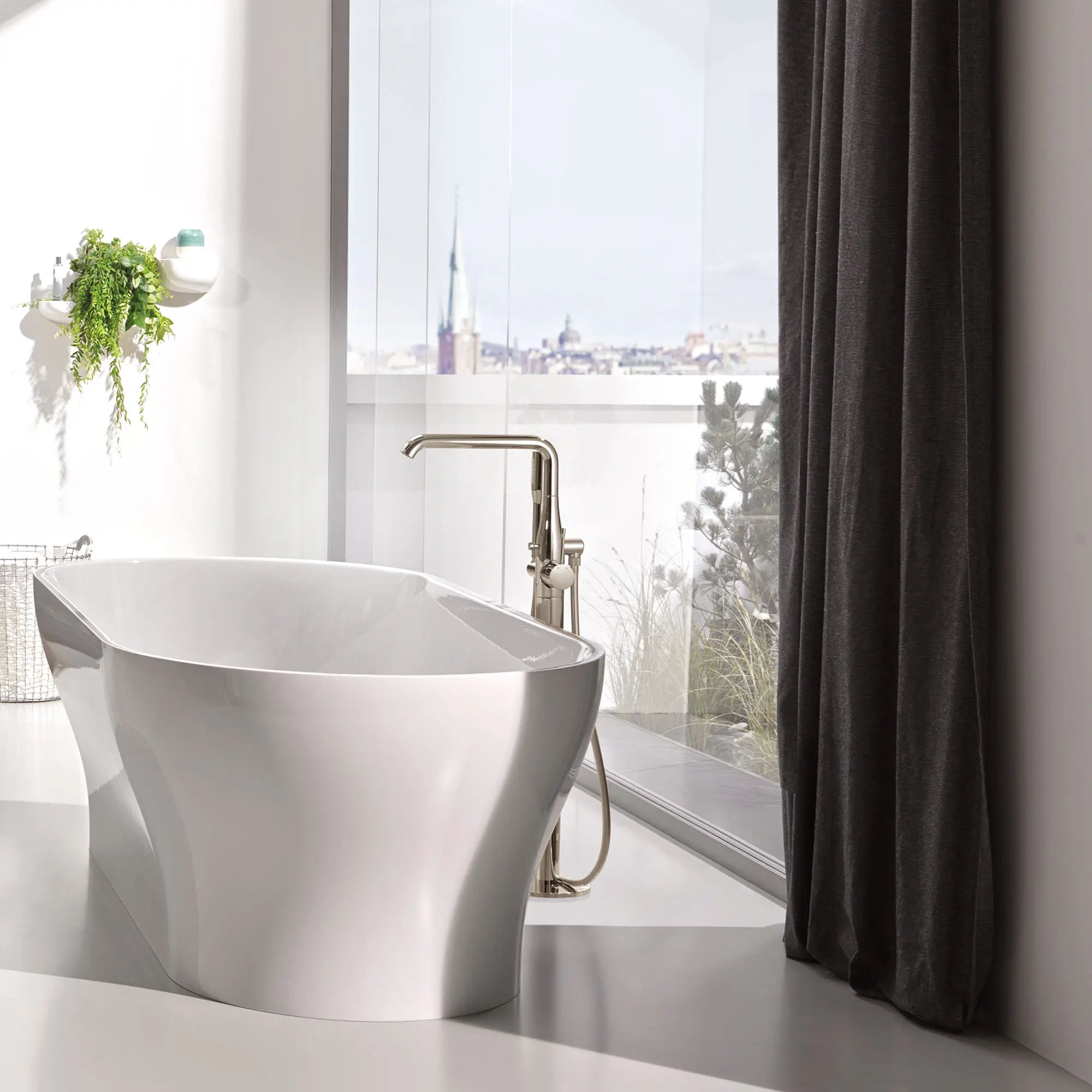 Single-Handle Freestanding Tub Faucet with 1.75 GPM (6.6 L/min) Hand Shower // POLISHED NICKEL INFINITYFINISH // 70168_B-23491BEA_CDNwebp.webp