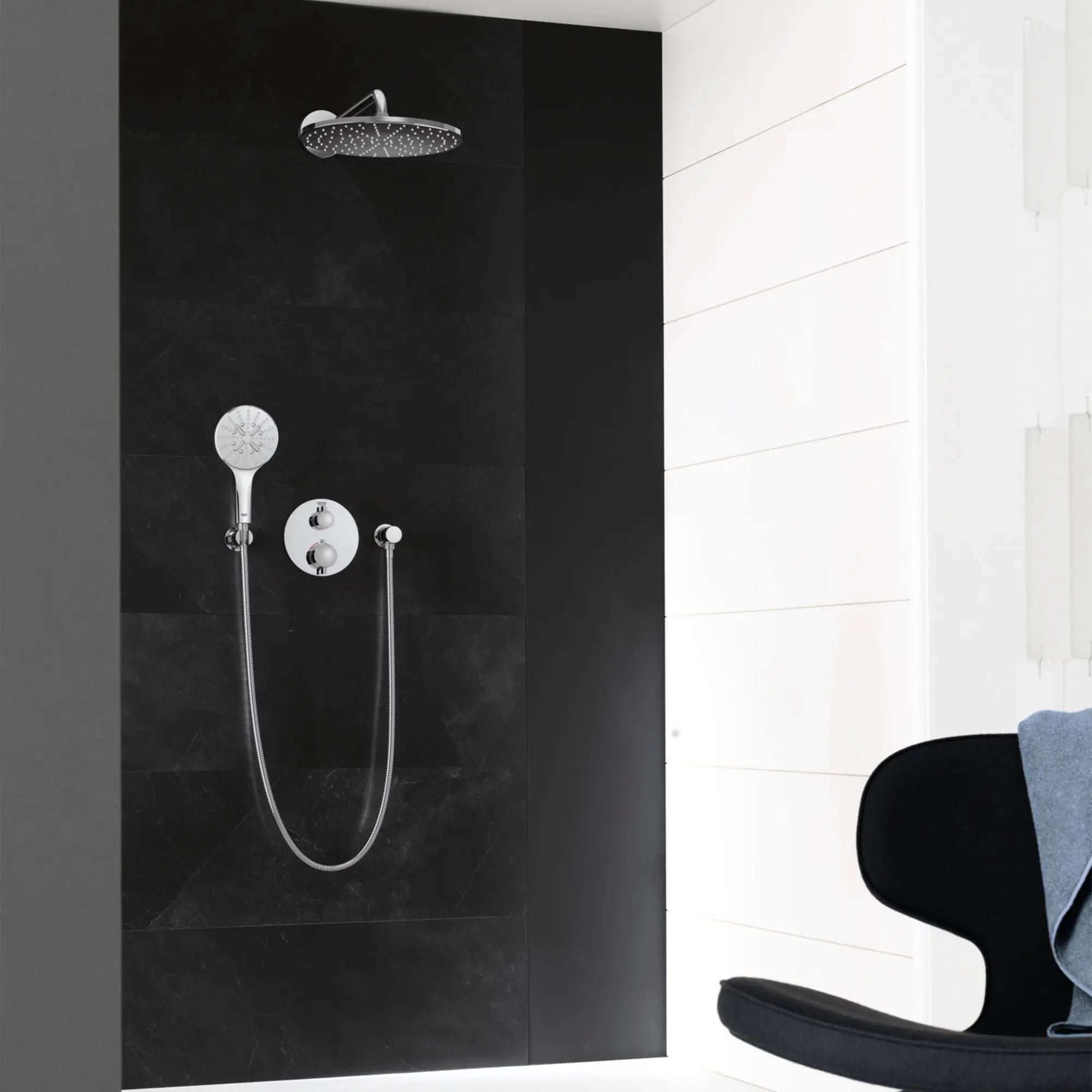 Single Function 2-Handle Thermostatic Valve Trim // GROHE STARLIGHT CHROME // 70412_B-24107000_1_CDNwebp.webp