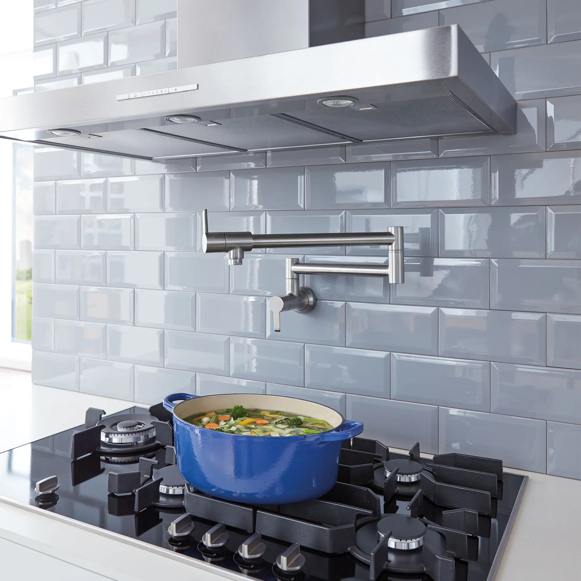GROHE Zedra 2-Handle Wall Mount Pot Filler // SUPERSTEEL INFINITYFINISH // 71850_B-31075DC2_CDNwebp.webp
