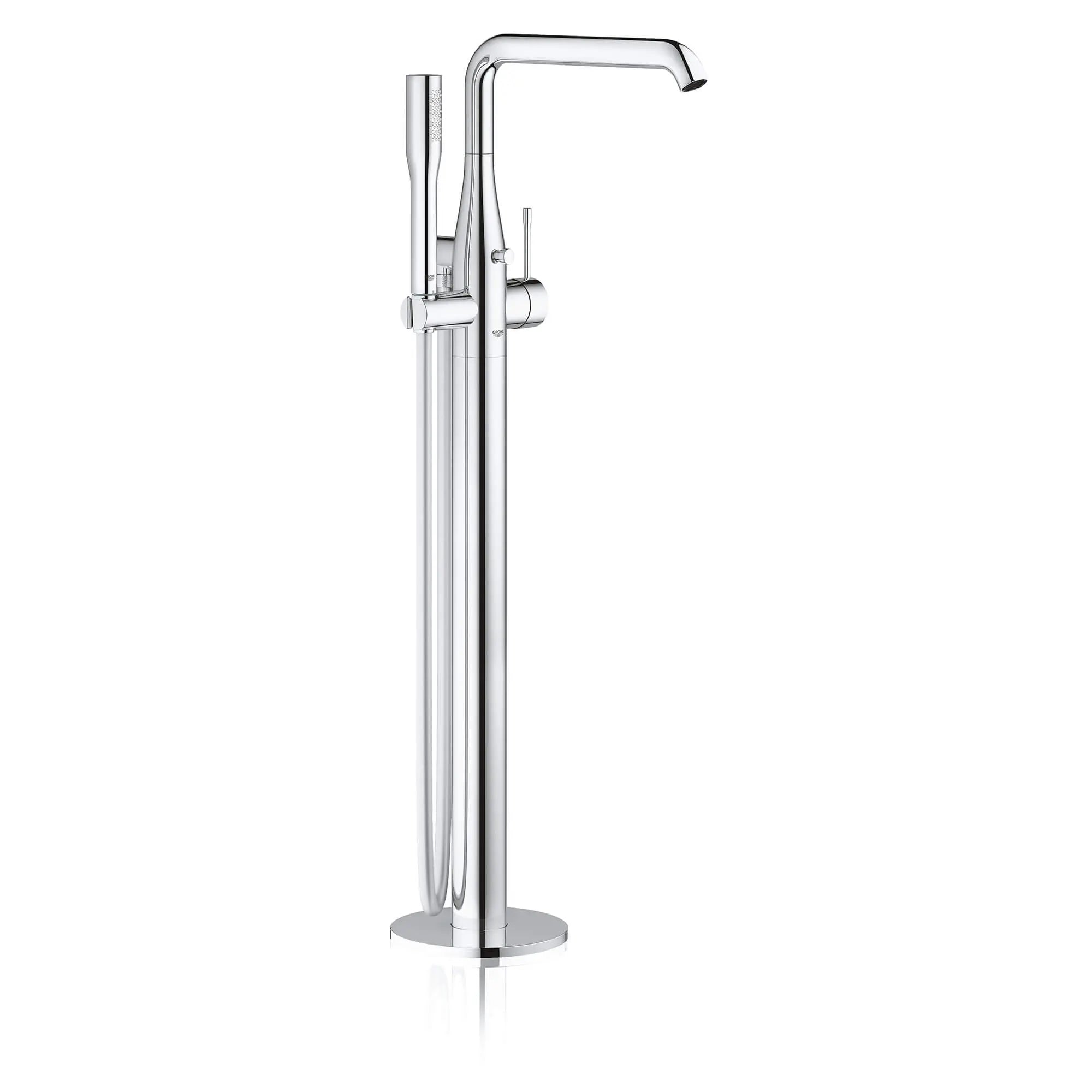 Single-Handle Freestanding Tub Faucet with 1.75 GPM (6.6 L/min) Hand Shower // GROHE STARLIGHT CHROME // 836_23491001-floor-standing-tub-filler-enviro-1_0_CDNwebp.webp