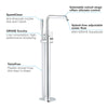 [23491001] Floor Standing Tub Filler with Hand Shower - GROHE StarLight Chrome