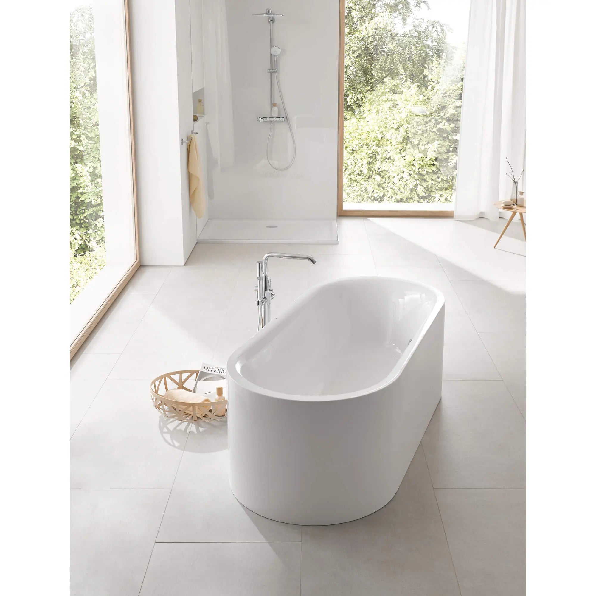 Floor Standing Tub Filler with Hand Shower // GROHE STARLIGHT CHROME // 842_23491001-floor-standing-tub-filler-enviro-8_0_CDNwebp.webp