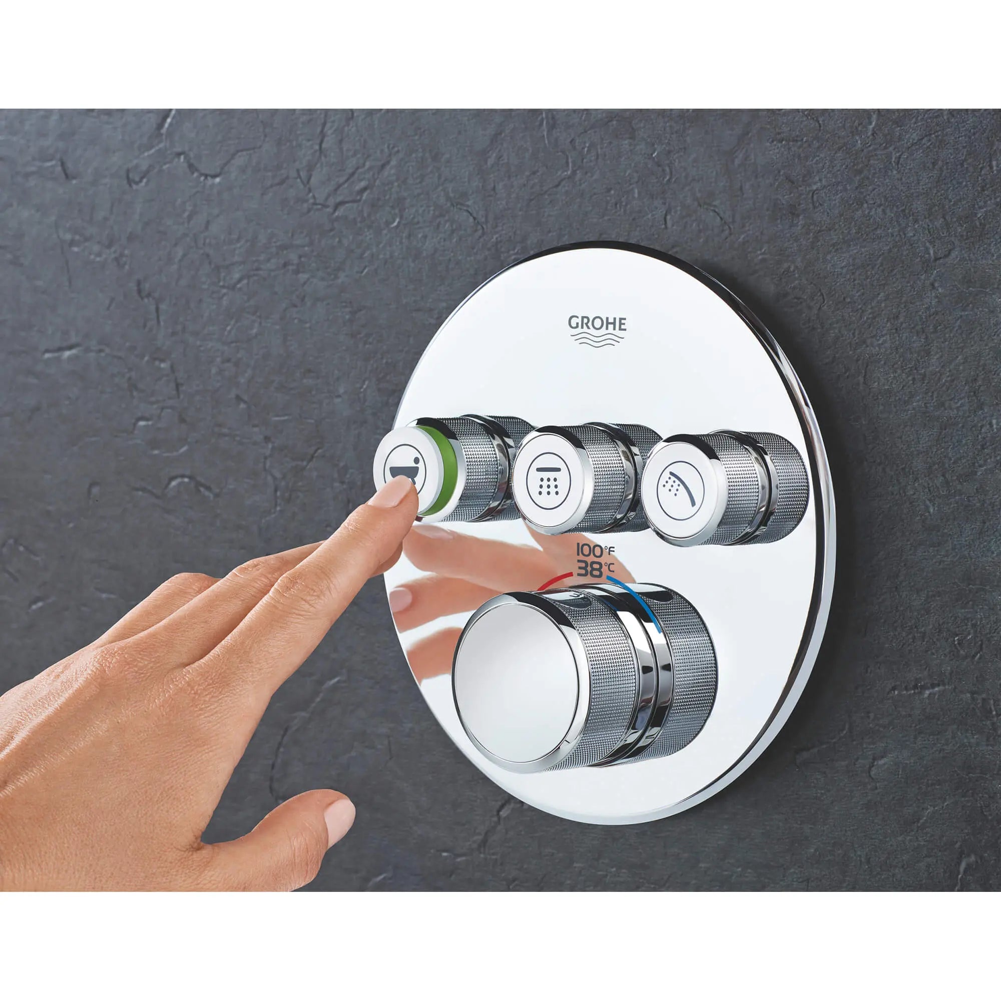Triple Function Thermostatic Valve Trim // GROHE STARLIGHT CHROME // 92651_CM_29138000_Lifestyle_Image_URL.1_CDNwebp.webp