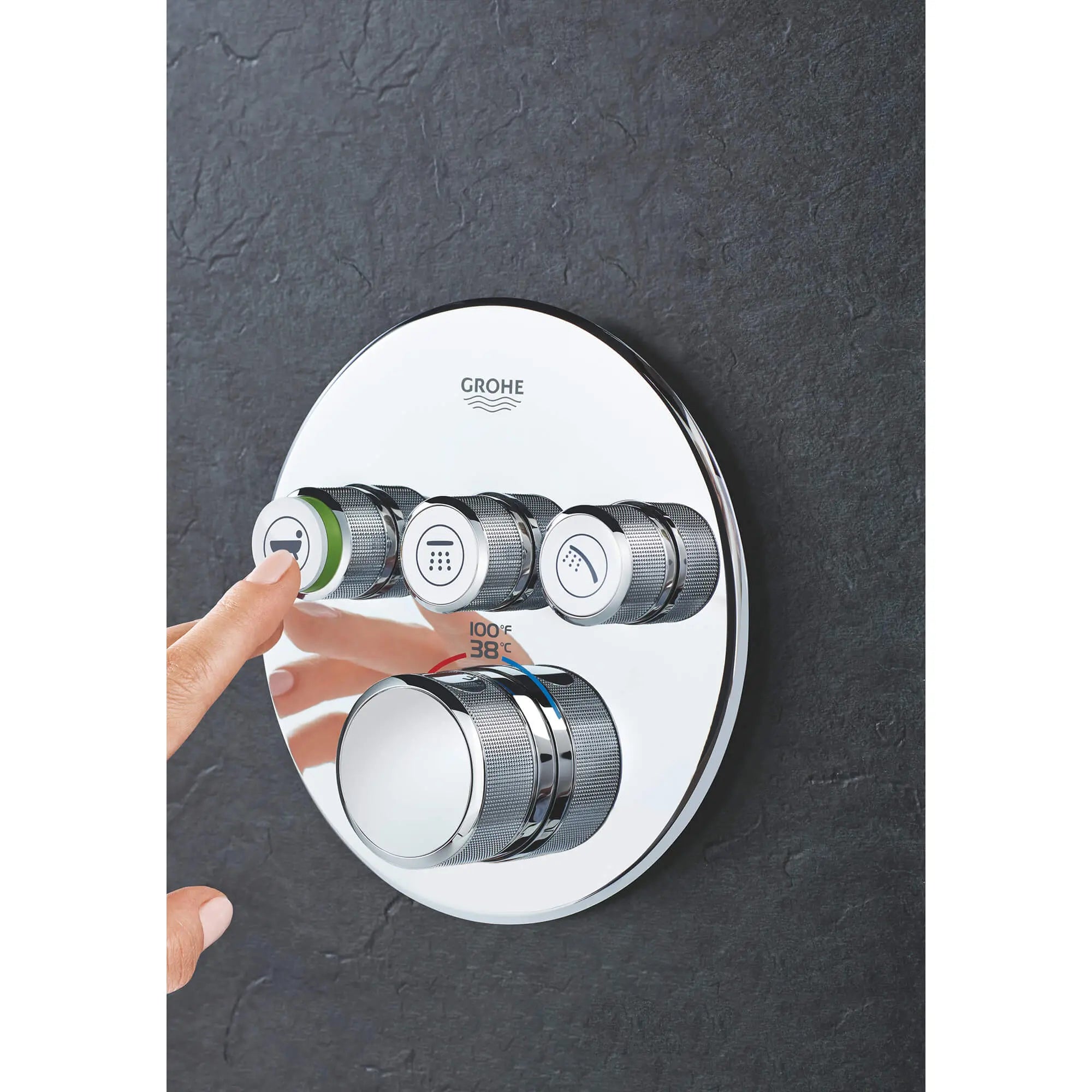 Triple Function Thermostatic Valve Trim // GROHE STARLIGHT CHROME // 92676_CM_29138000_Lifestyle_Image_URL.4_CDNwebp.webp