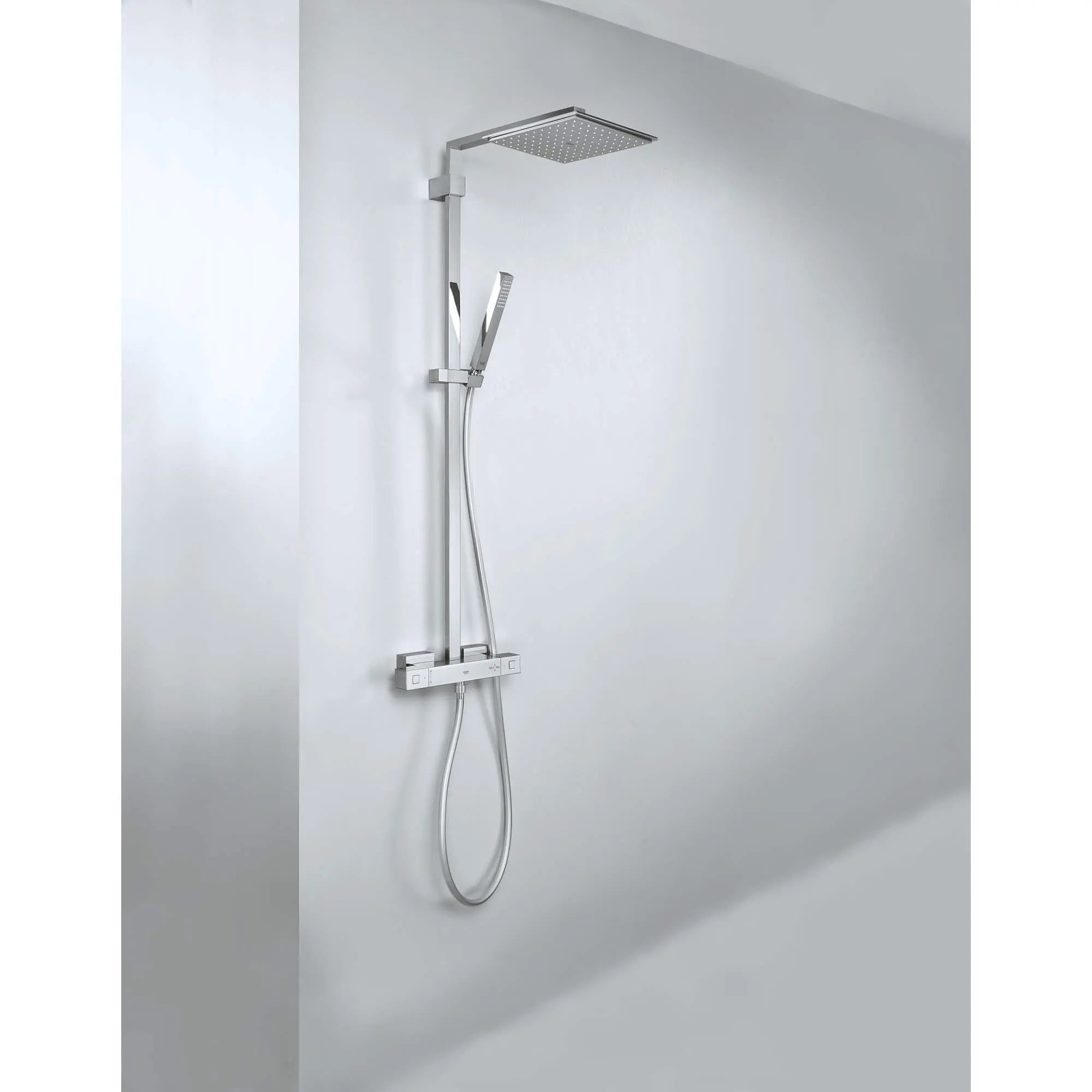 Thermostatic Shower System // GROHE STARLIGHT CHROME // 981_26420000-shower-system-with-thermostat-for-wall-mount-enviro-2_0_CDNwebp.webp