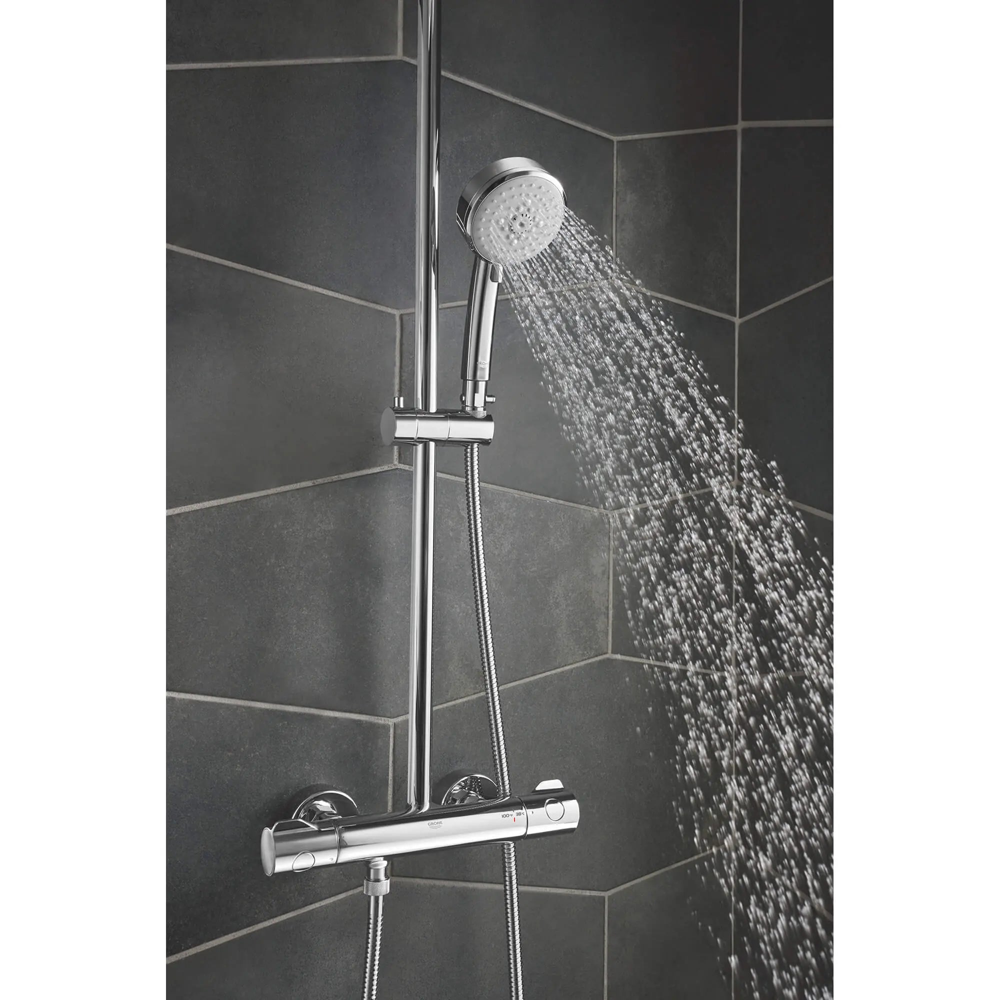 Thermostatic Shower System, // GROHE STARLIGHT CHROME // 996_26421000-shower-system-with-thermostat-for-wall-mount-enviro-5_0_CDNwebp.webp
