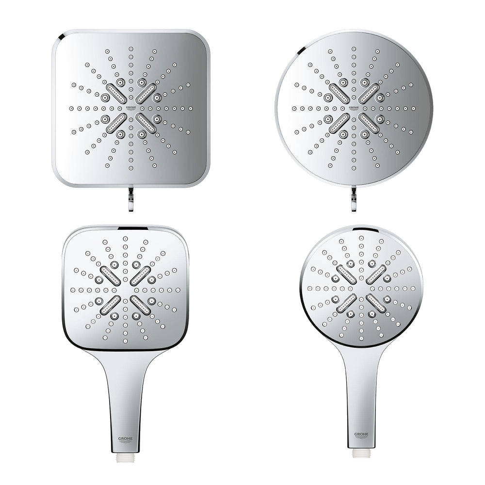 Grohe Rainshower Smartactive 130 Cube 60 cm, asta doccia + tubo flessibile da 1,75 m + doccetta a 3 getti, cromo (26583000) | Leroy Merlin Grohe Rainshower Smartactive 130 Cube 60 cm, asta doccia + tubo flessibile da 1,75 m + doccetta a 3 getti, cromo (26583000) | Leroy Merlin